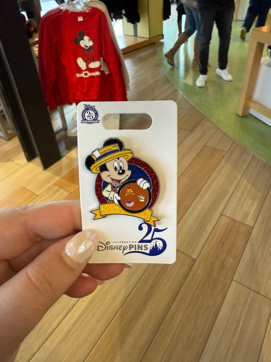 Disney Pin Trading 25th Anniversary Mickey Pin