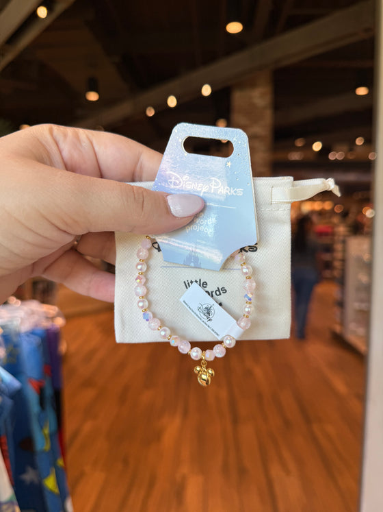 Mickey Pink Beads Bracelet by Little Words Project