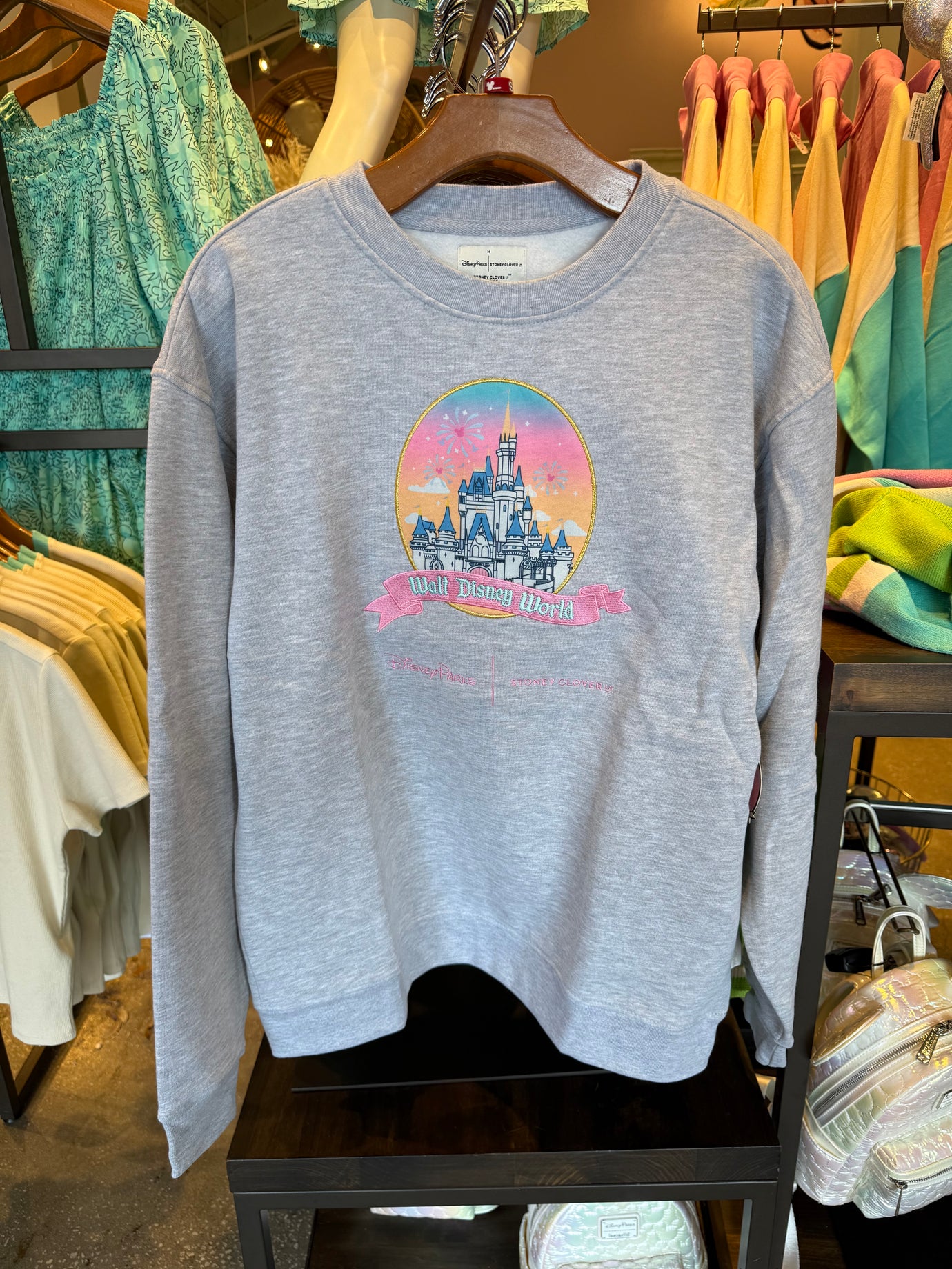 Stoney Clover Lane 海外ディズニー トレーナー Walt Disney World Castle Grey Sweatshirt by Stoney Clover Lane