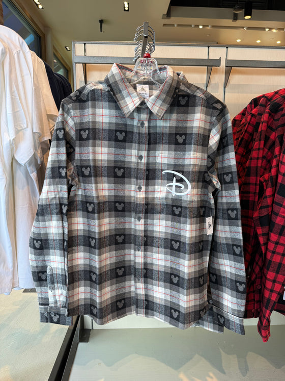 Walt Disney World Black Flannel Shirt