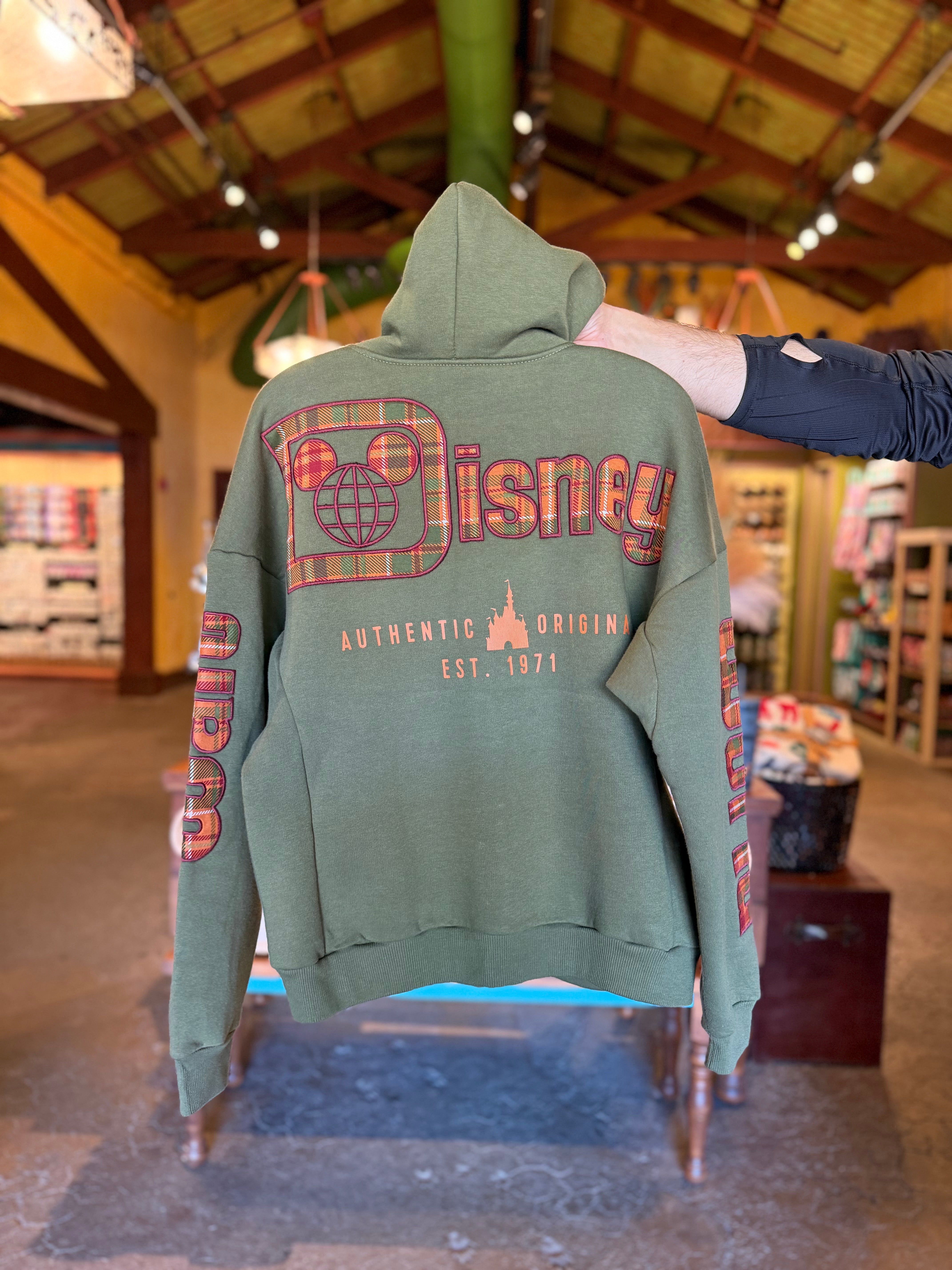 Walt Disney World Fall Orange Plaid Zip Up Hoodie – Neverland Delivery