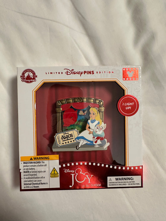 D23 Joy on the Screen - Alice in Wonderland Light Up Pin