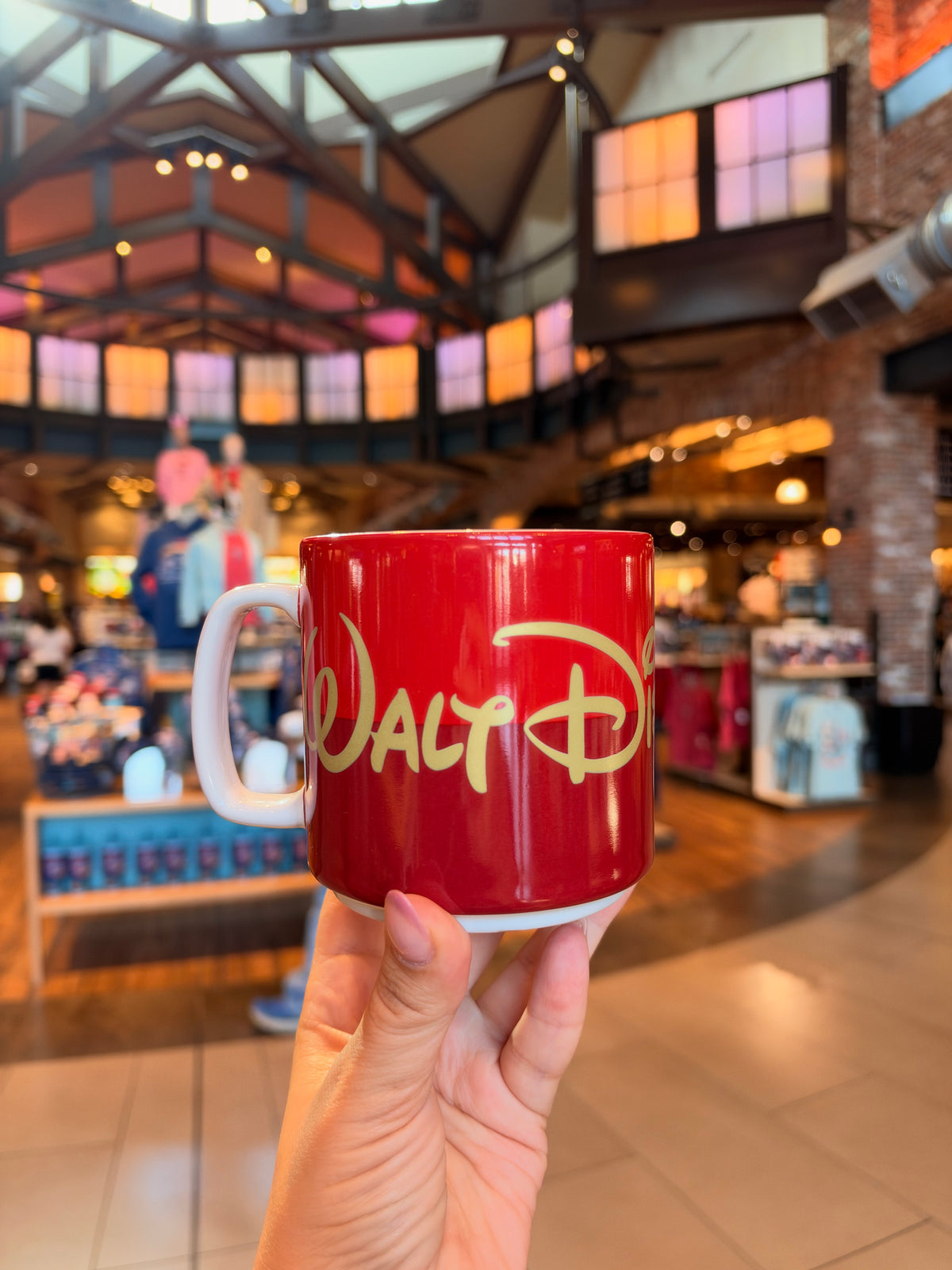 Walt Disney World Logo Mania Red and Gold Mug – Neverland Delivery