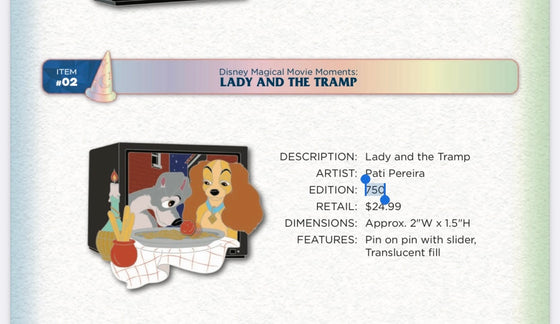 #2 Movie Moments: Lady and the Tramp Pin