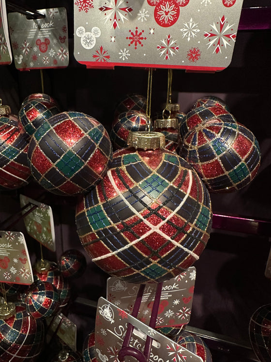 Plaid Mickey Ornament