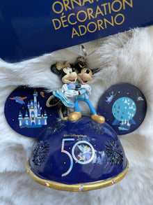  50th Anniversary Mickey and Minnie Ear Hat Ornament