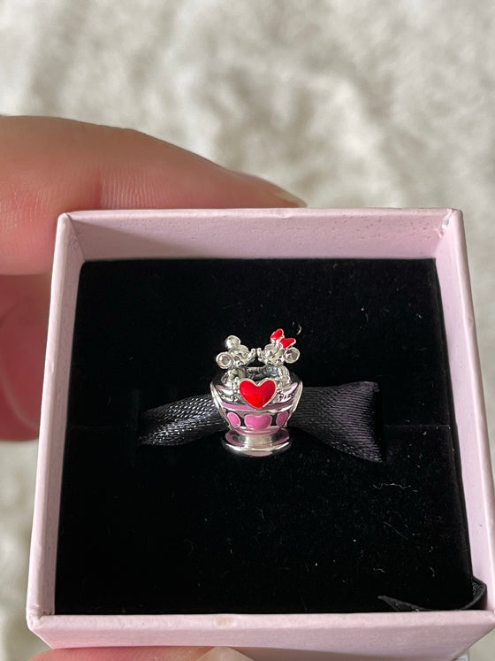 Valentine’s Day Mickey and Minnie in a Teacup Charm by Pandora